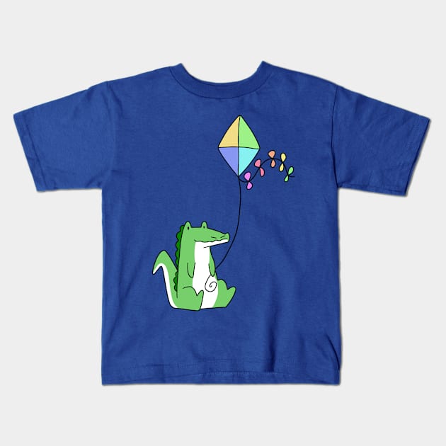 Kite Alligator Kids T-Shirt by saradaboru